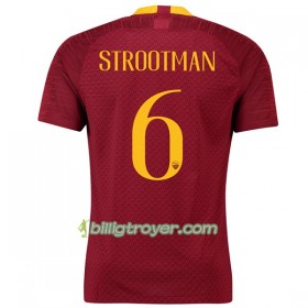 Billige Fotballdrakter AS Roma Strootman 6 Hjemmedraktsett 2018/19 Kortermet